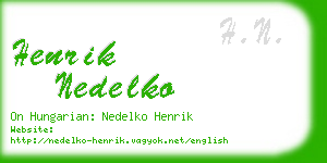 henrik nedelko business card